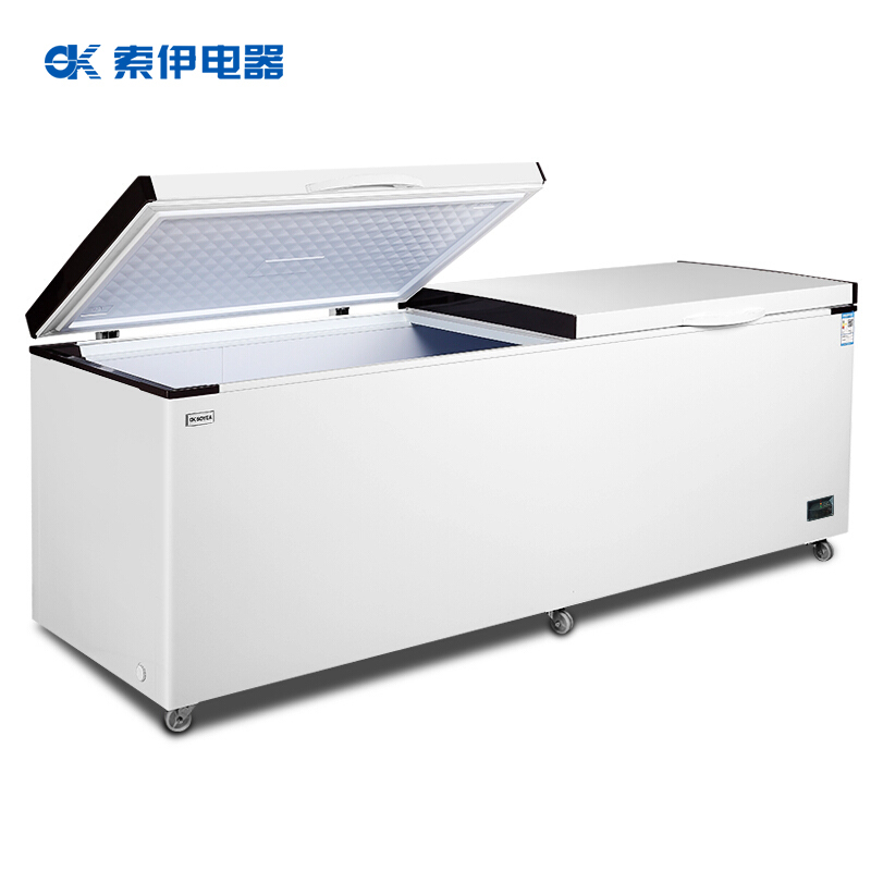 soyea索伊bcbd508升商用大型冷柜冷柜冷藏转换双门冰柜节能