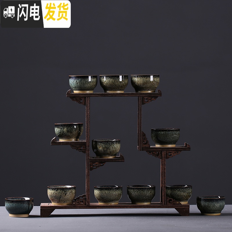 三维工匠十二生肖功夫茶杯建盏主人杯单杯子窑变茶具天目釉小茶盏单个家用 整套十二生肖茶杯[礼盒装]高清大图