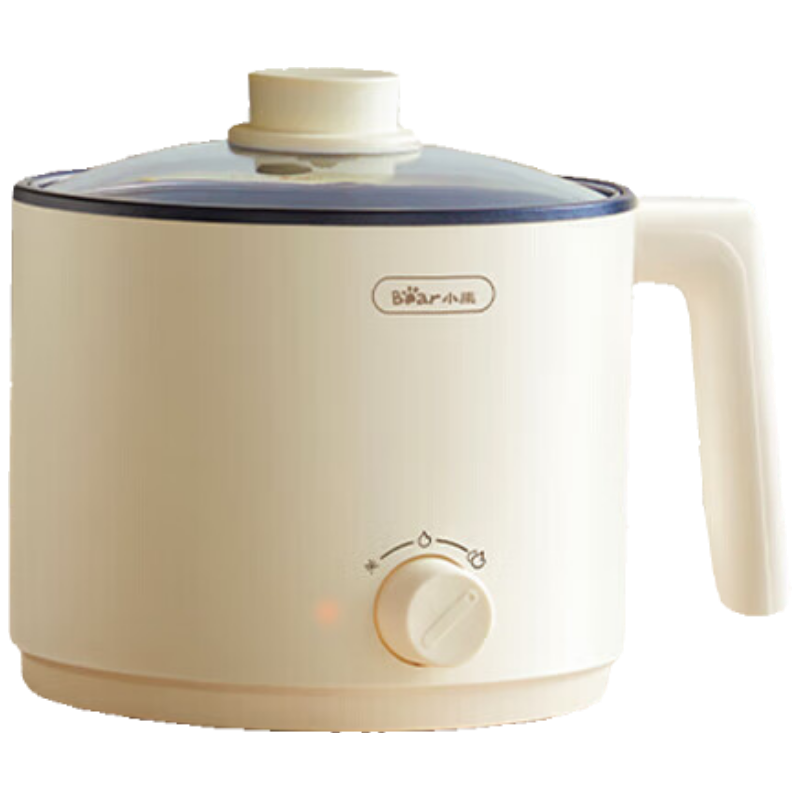 小熊电煮锅小电锅电热锅蒸煮一体多功能学生宿舍泡面火锅多用途电蒸锅 DRG-V17D3-P01