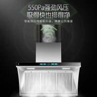 新飞侧吸式油烟机不锈钢紫外线消毒26m³大吸力双电机自动清洗S3-900 家用厨房易清洁企业价排烟罩抽油烟机单机上门安装