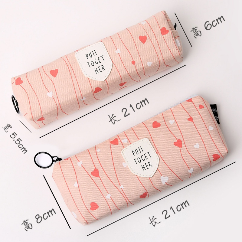 韩版简约帆布铅笔袋创意大容量男生女生文具盒小学生初中学生笔袋