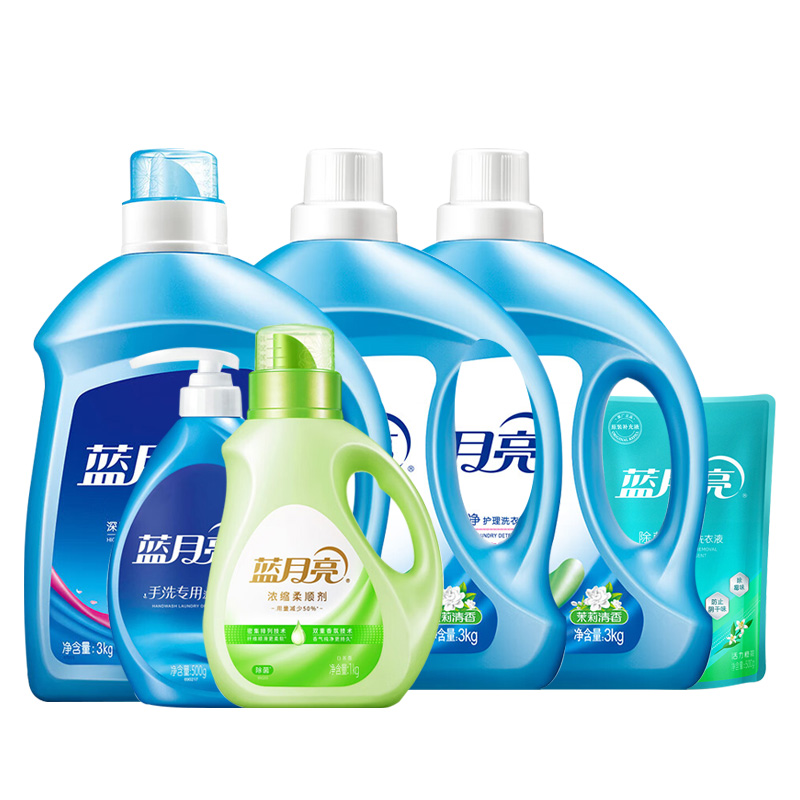 蓝月亮洗衣液套装11kg茉莉清香自然清香浓缩柔顺活力橙花80002163