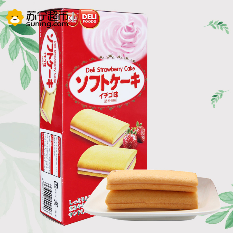 DELIFOODS草莓味夹心蛋糕108g