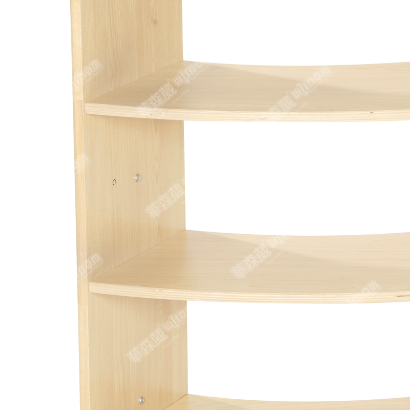 华森葳儿童用品 3层45度弧形柜-实木高清大图