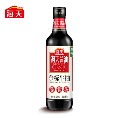 海天 金标系列 生抽酱油【一级酱油】500ml 非转基因黄豆