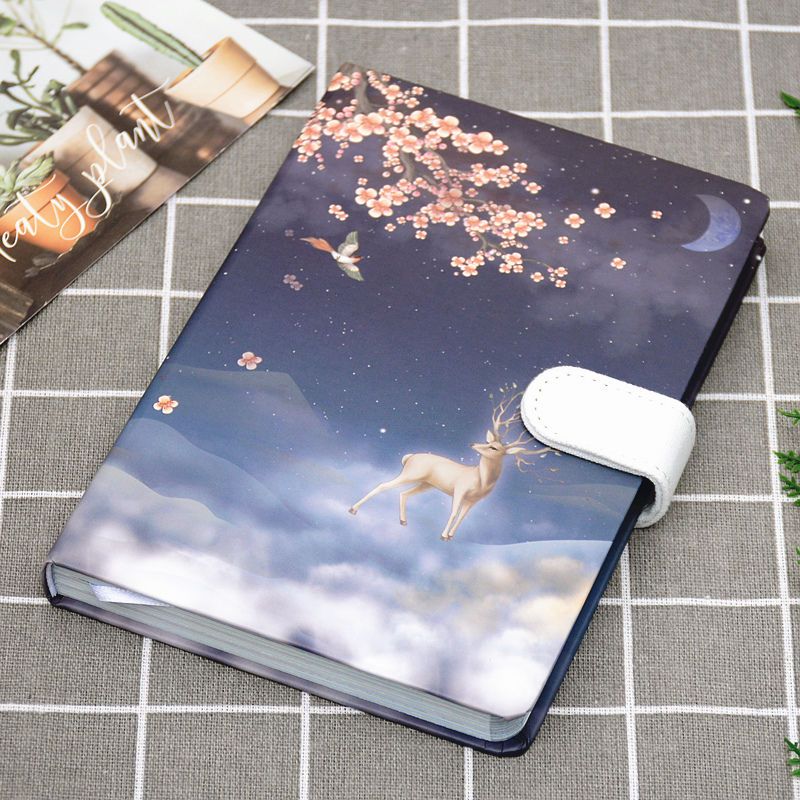 韩版创意学生日记本可爱插画笔记本全彩页手账本记事本笔记本本子回首