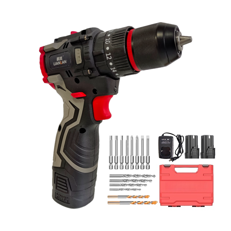 联岚锂电冲击钻手枪钻手电钻电动起子/套 16.8V两电一充