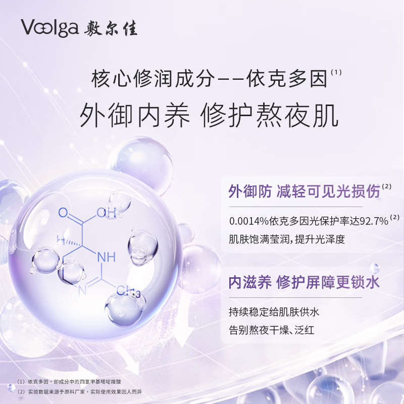 敷尔佳 补水保湿依克多因熬夜修护贴 5贴/盒高清大图