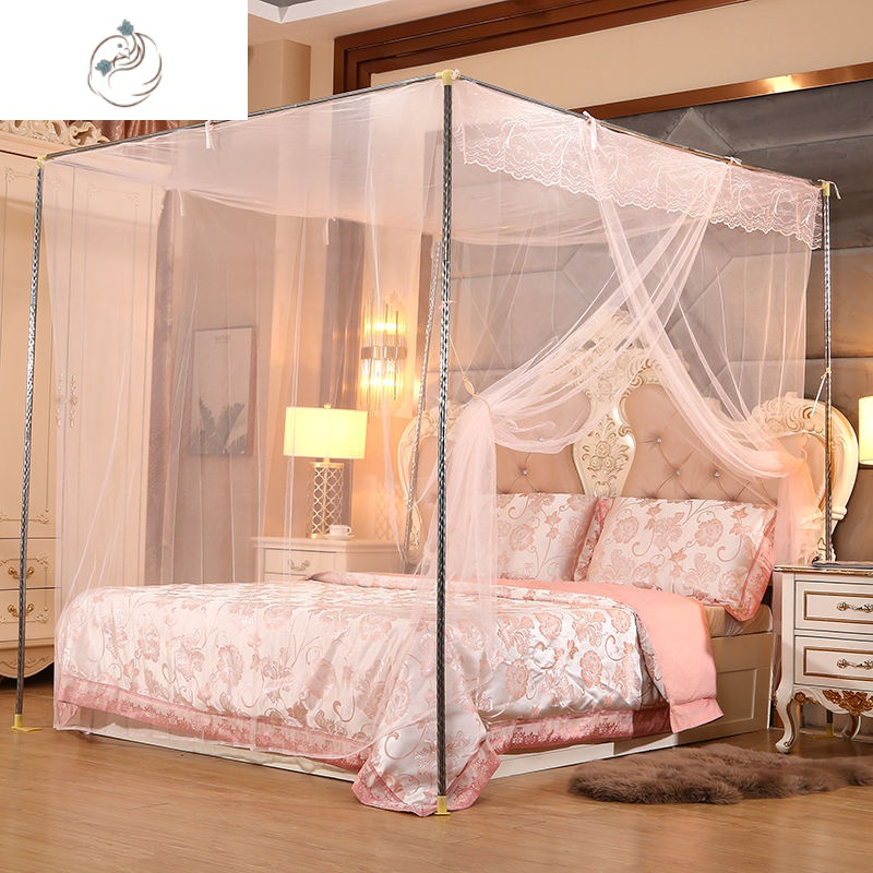 蚊帐家用18米床单开双人蚊帐床帘一体式公主风15米床12米1米白色蚊帐