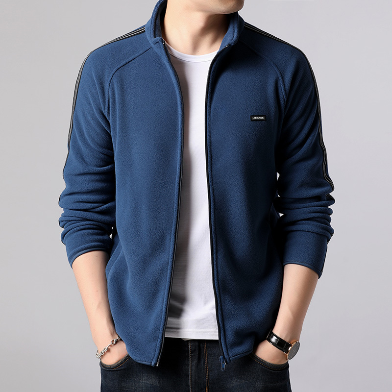 lake正反两穿外套男双面夹克两面穿毛呢加绒加厚秋衣外穿成熟稳重男装