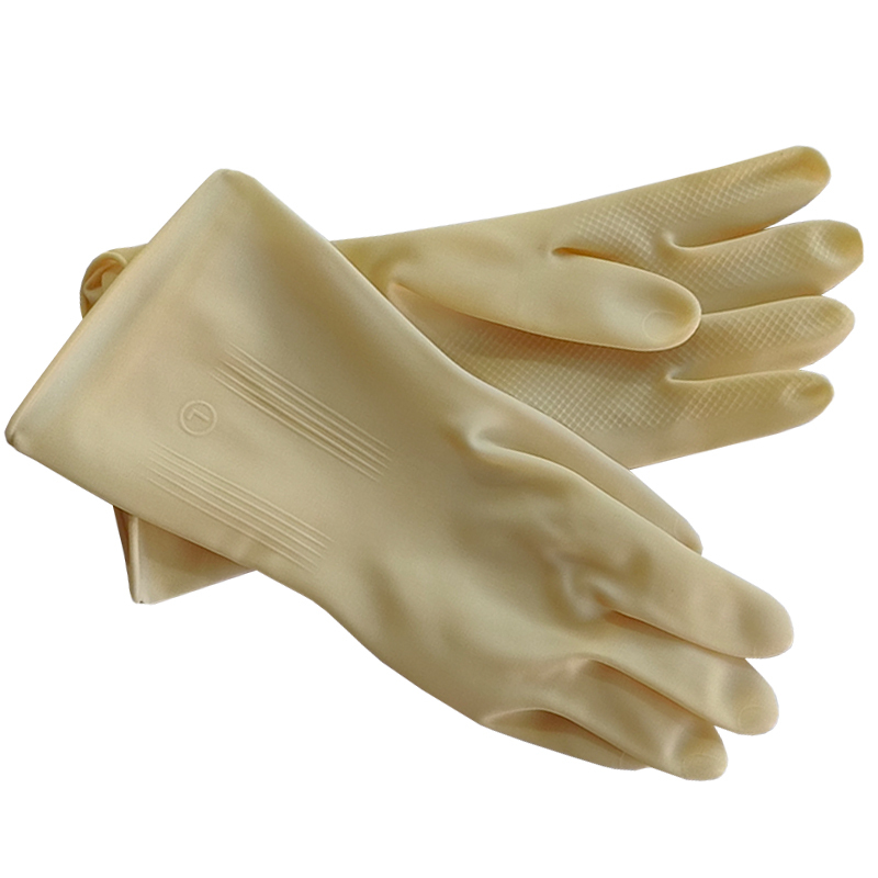 炯毅 橡胶手套洗碗家务清洁厨房洗衣商用胶皮手套 胶皮手套 L码 副高清大图