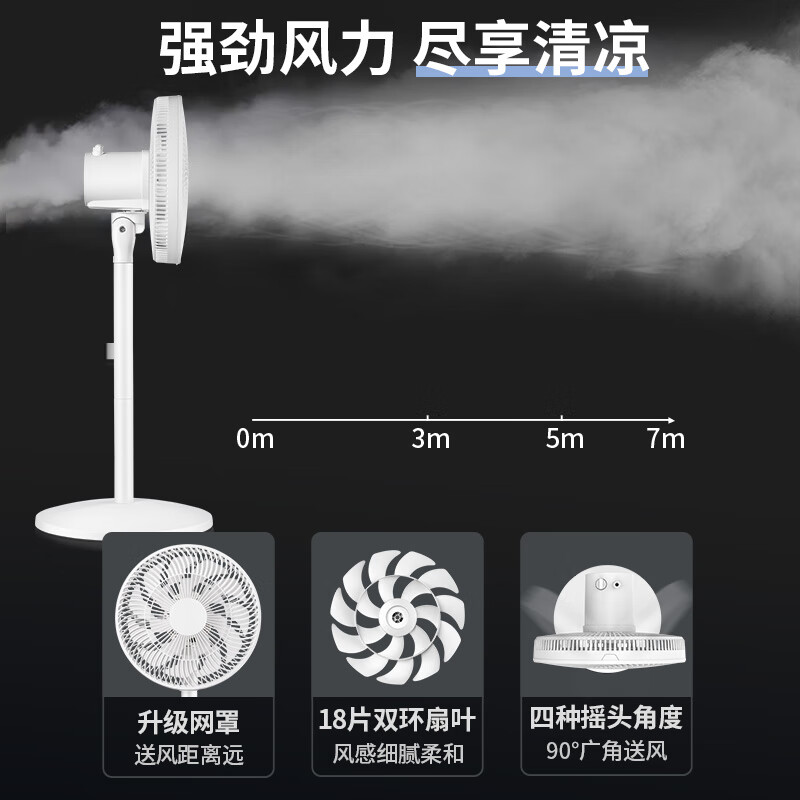 先锋落地扇18片双环扇叶 DLD-D17(白色)高清大图