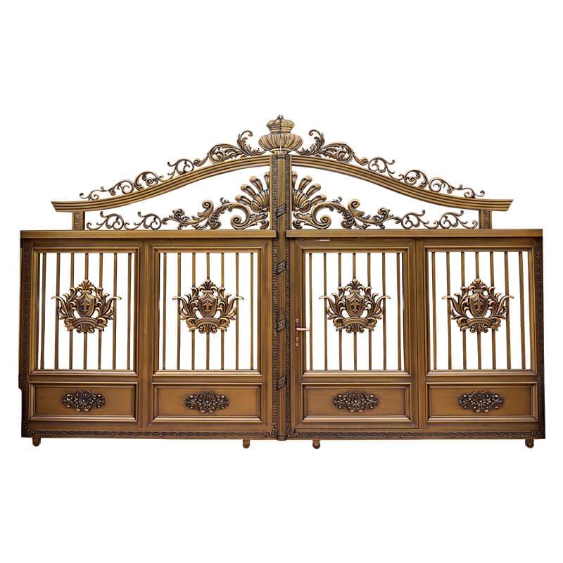 对开门铝合金庭院门家用院子铝艺大门农村自建房院子电动双开平移门