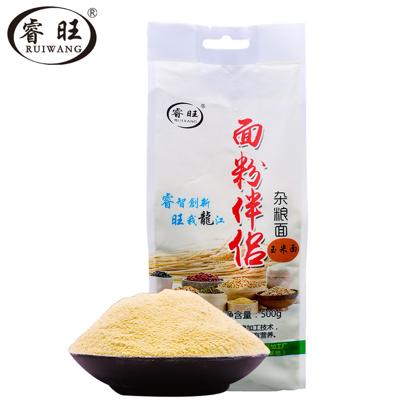 睿旺(RUIWANG) 玉米面500g/袋 面粉伴侣 高筋面粉 东北玉米面粉 杂粮面粉 粗粮面粉