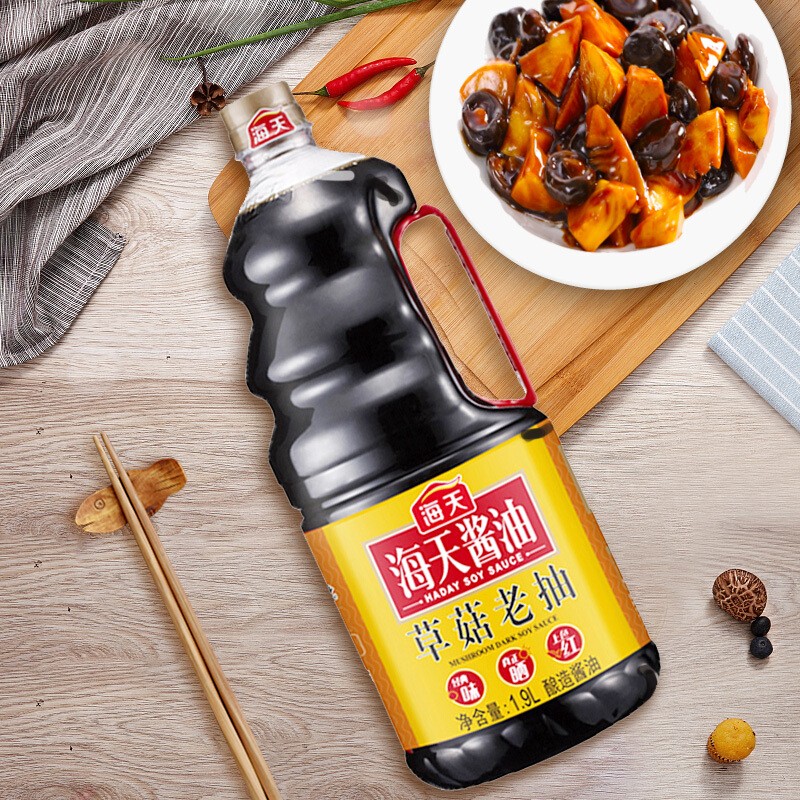 海天 1.9L 草菇老抽酱油高清大图