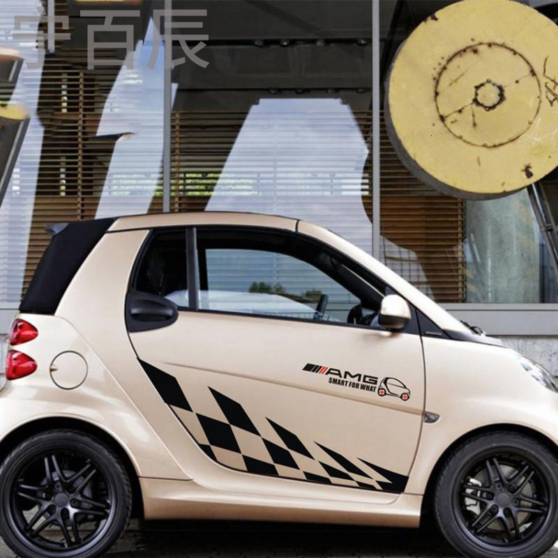 lma 奔驰smart fortwo 汽车贴纸 AMG装饰改装车贴拉花 进口KK材料