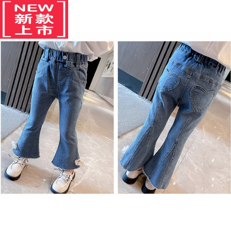 可莉允女童秋季针织衫2022新款儿童爱心毛衣小女孩洋气韩版外套开衫上衣