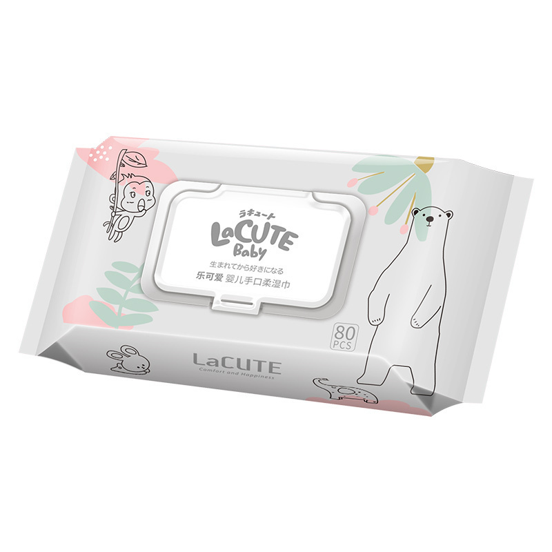 乐可爱婴儿手口柔湿巾80PCS