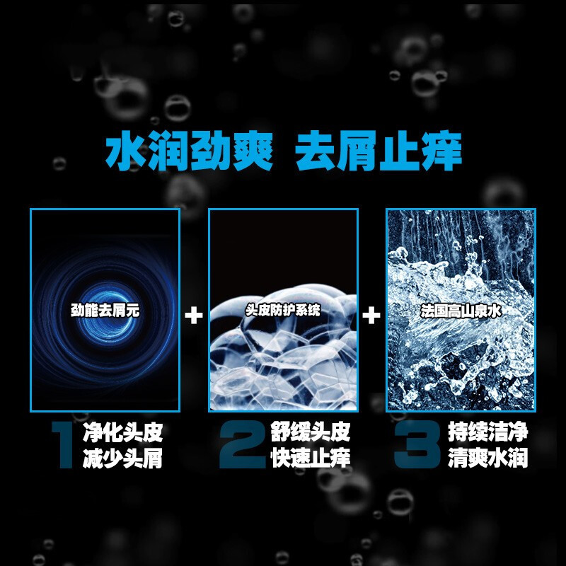 欧莱雅男士去屑洗发露活泉劲爽无硅油止痒控油清爽洗发水400ml高清大图