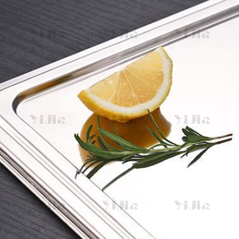 翌嘉YJ40625030 304不锈钢分格餐盘带盖食堂中式饭盘 浅四格高清大图