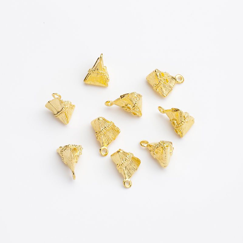 金色小粽子10个小粽子吊坠端午节diy手工小孩子宝宝制作编织手链绳