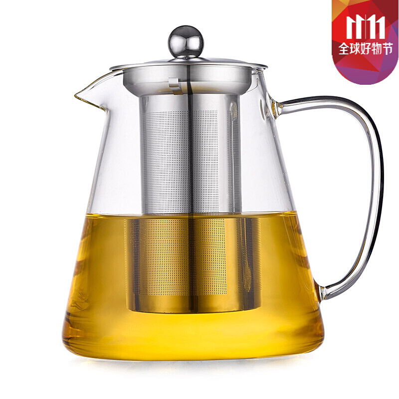 一立家居器皿耐热玻璃茶壶泡花茶壶家用过滤加厚小大号透明煮茶烧水壶套装实用 价格图片品牌报价 苏宁易购满源专营店