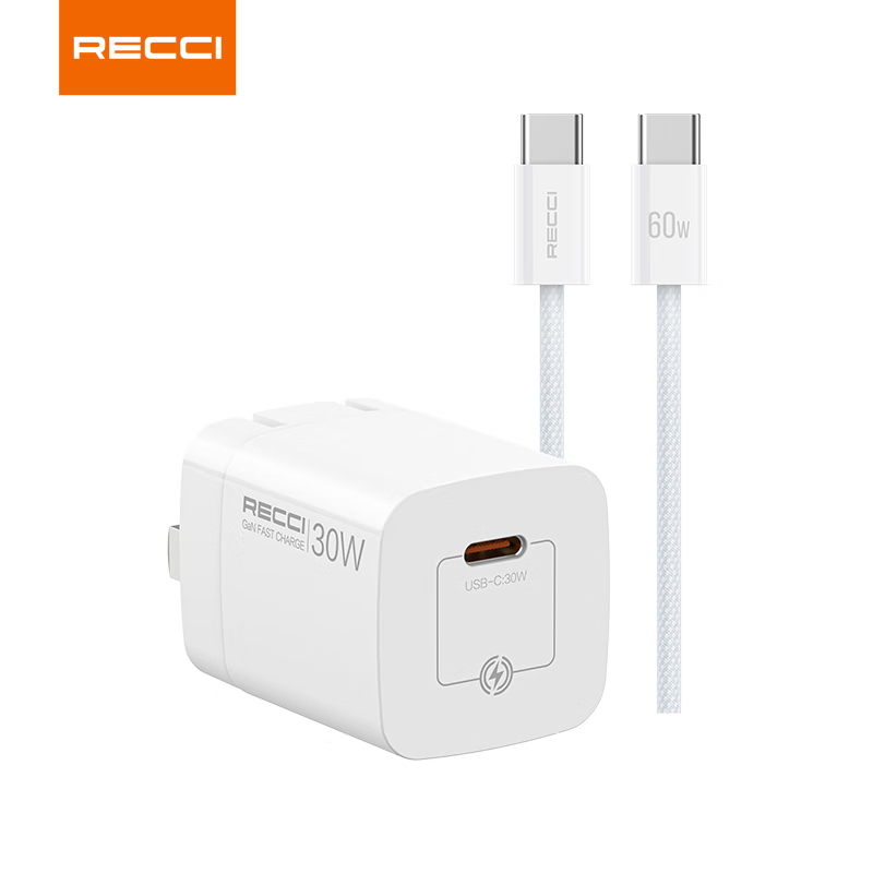 锐思30W氮化镓快速充电器套装 RC77CC随机颜色高清大图