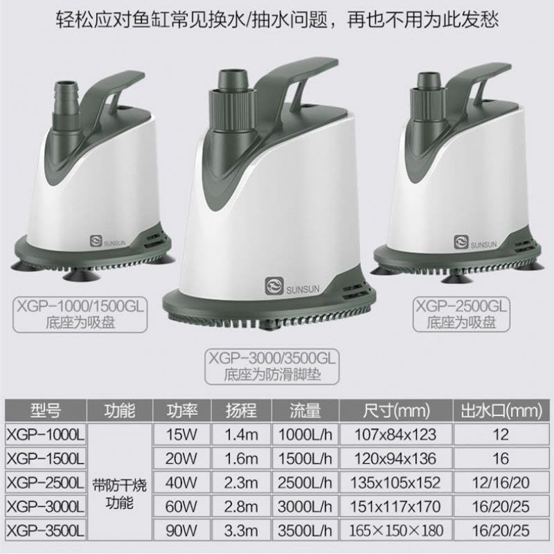 鱼缸换水水泵家用潜水泵底吸循环泵水泵小型超鱼池水泵图片