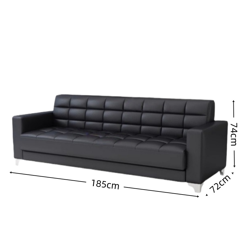 智叶舟商务沙发三人位185*72*74cm张高清大图