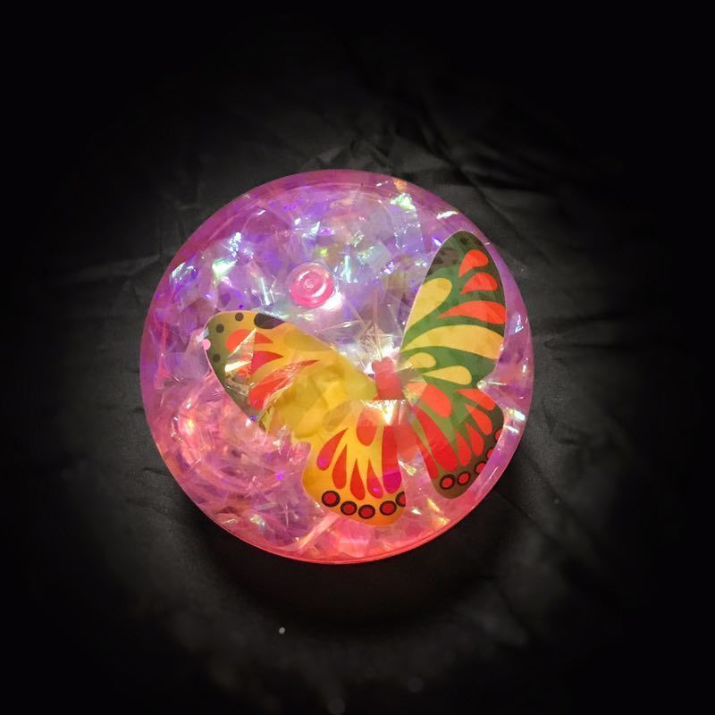 地摊货源玩具夜市广场摆摊闪光玩具儿童玩具 10cm水晶弹力球1个[随机]