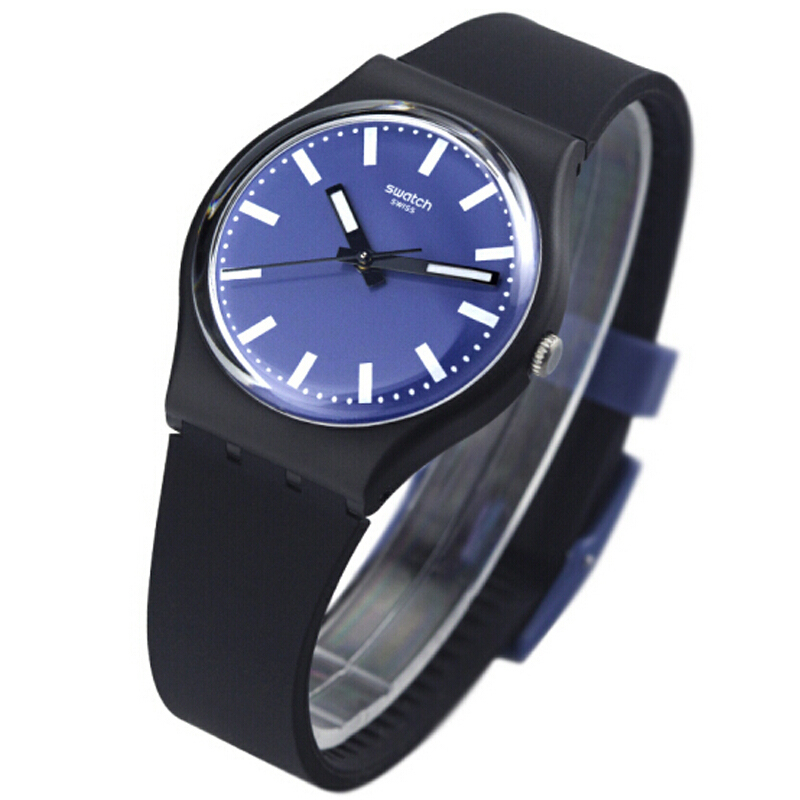 斯沃琪(SWATCH) 手表 海洋之夜 树脂表带 经典石英 男女通用表GB281