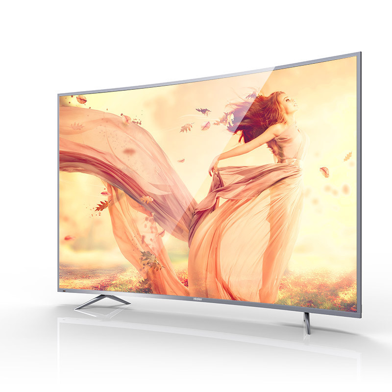 海尔(Haier)LQ55AL88S51 55英寸4K超高清人工智能语音遥控曲面LED液晶电视机(灰色)