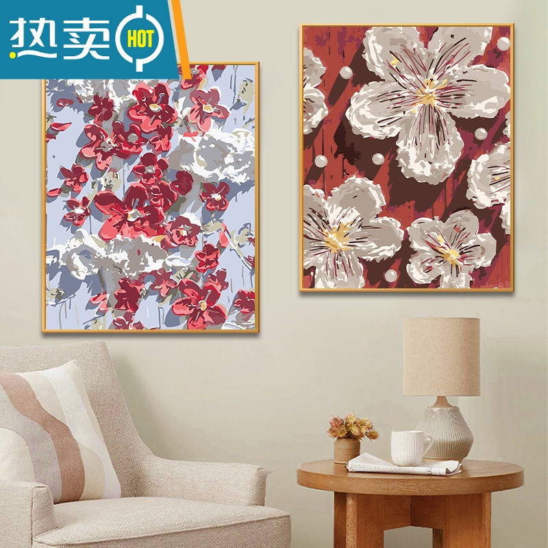 敬平富士山下|diy数字油画填色手工挂画手绘填充系客厅油彩装饰画装饰画高清大图