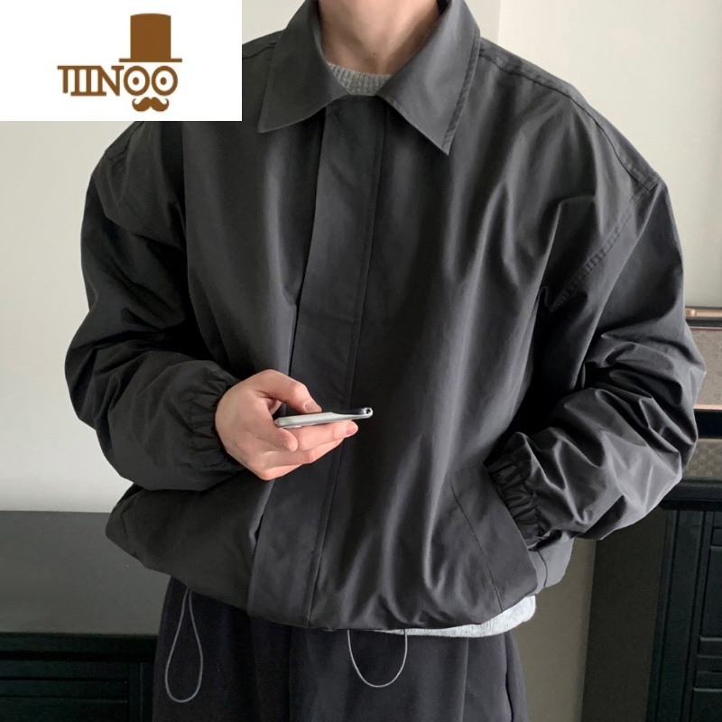 YANXU韩版短款风衣ins小众设计潮流夹克男士新款洋气简约外套春季高清大图