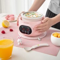 天际宝宝辅食婴儿炖汤煲粥燕窝机炖盅隔水炖盅陶瓷内胆智能恒温预约0.8L小型宿舍mini母婴养生粥BB煲银耳养生1-2人