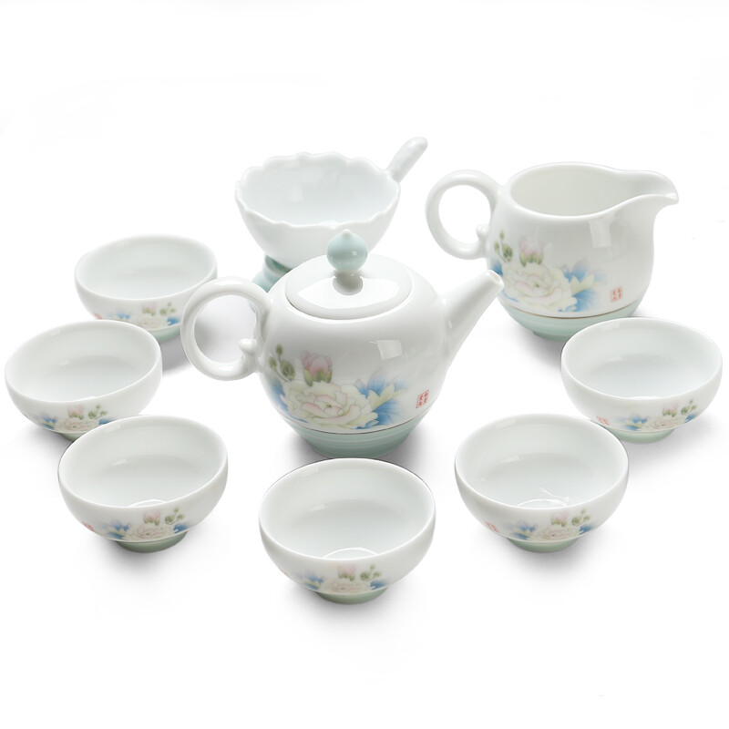苏氏陶瓷(SUSHI CERAMICS) J0019 天香茶壶套组(一壶七杯一茶漏组) 十件套 (单位:盒)