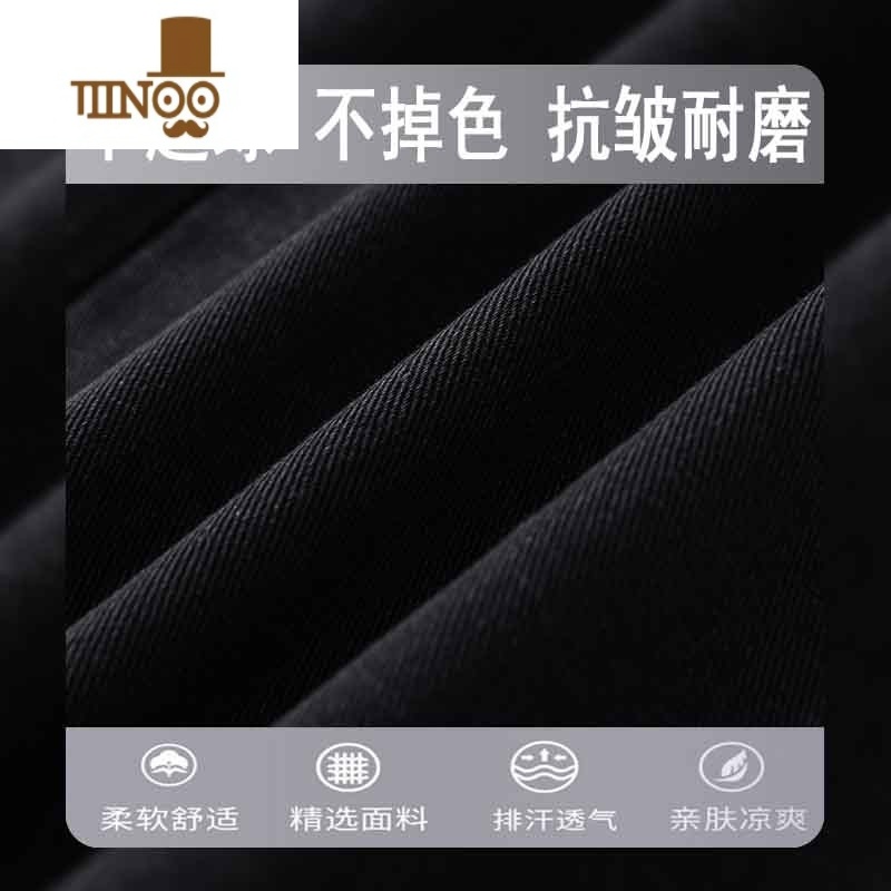 YANXU黑色牛仔裤男休闲潮流潮牌美式高街阔腿裤子ins宽松水洗长裤直筒高清大图