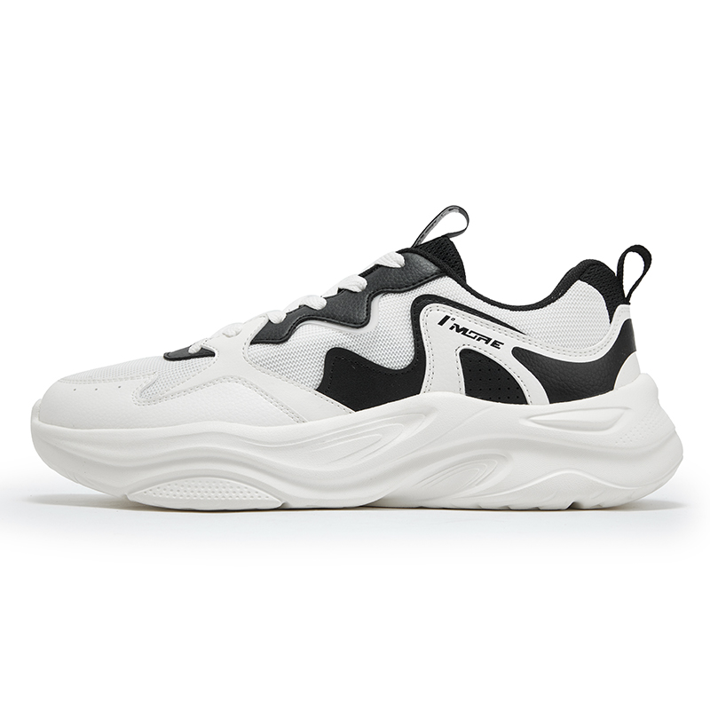 361°男鞋运动鞋新款男复古文化鞋672536783 羽毛白/曜石黑 39码