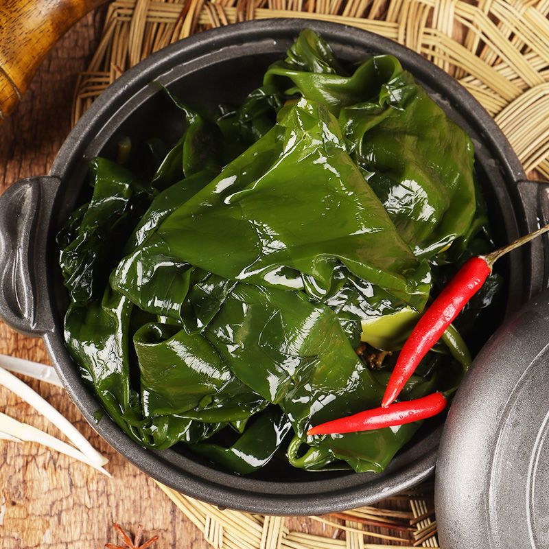 赛卡伊整颗海带批发厚海带新鲜凉拌火锅煲汤盐渍海带嫩芽海藻菜