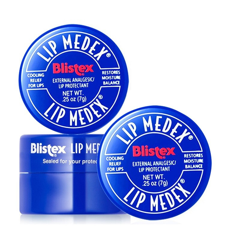 美国百蕾适blistex碧唇小蓝罐润唇膏7g3罐补水保湿滋润防干裂修复唇纹
