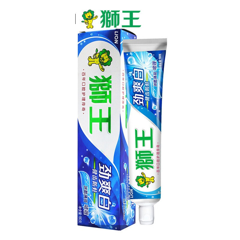 狮王 劲爽白 牙膏冰酷薄荷 180g(单位:支)