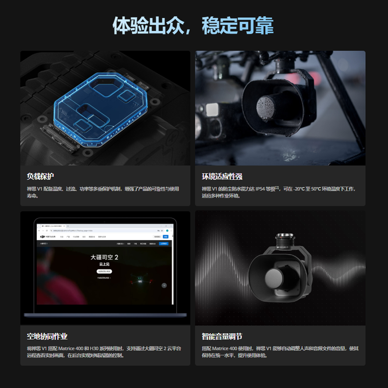 大疆禅思V1喊话器音量大传播距离远适用于公共安全、应急救援等高清大图