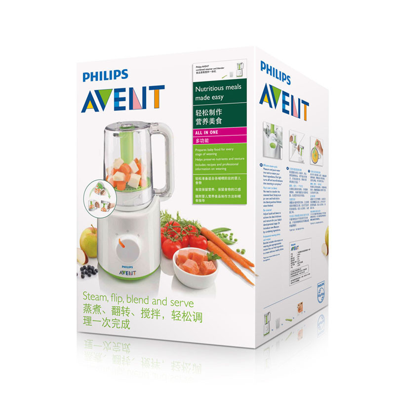 飞利浦 新安怡 AVENT 食品蒸制搅拌一体机 PP材质 母婴幼儿童辅食机SCF870/20 土耳其原装进口