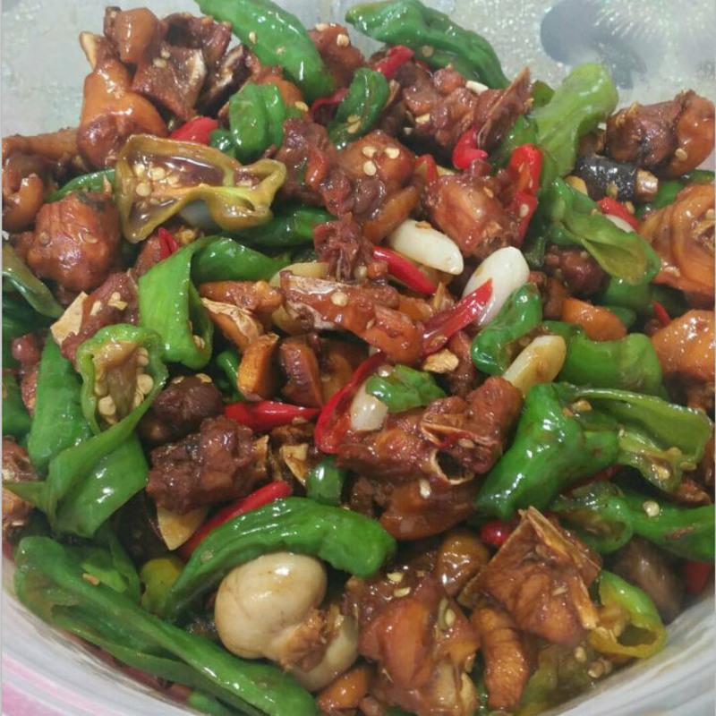 山东枣庄辣子鸡滕州名吃辣子鸡整只全鸡现杀现炒鸡500g1500g装散养花