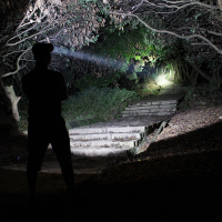 康铭 超亮led锂电头灯强光远射头戴式防水户外矿灯手电筒充电2831A3W/白光