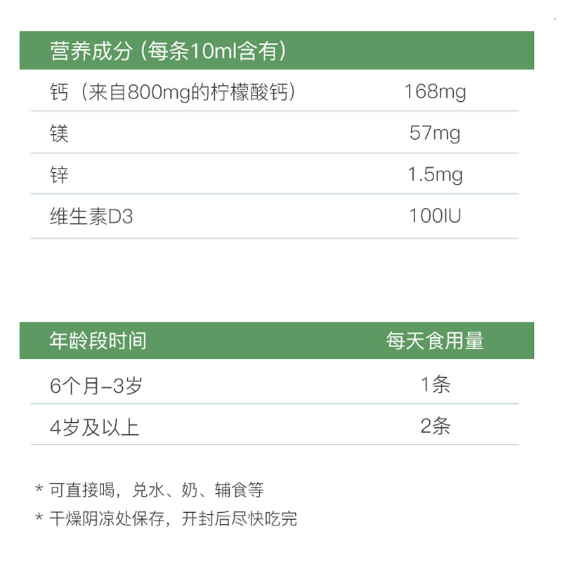 [防伪码]童年时光Inne小金条钙镁锌(条包)30条/罐补钙补锌高清大图