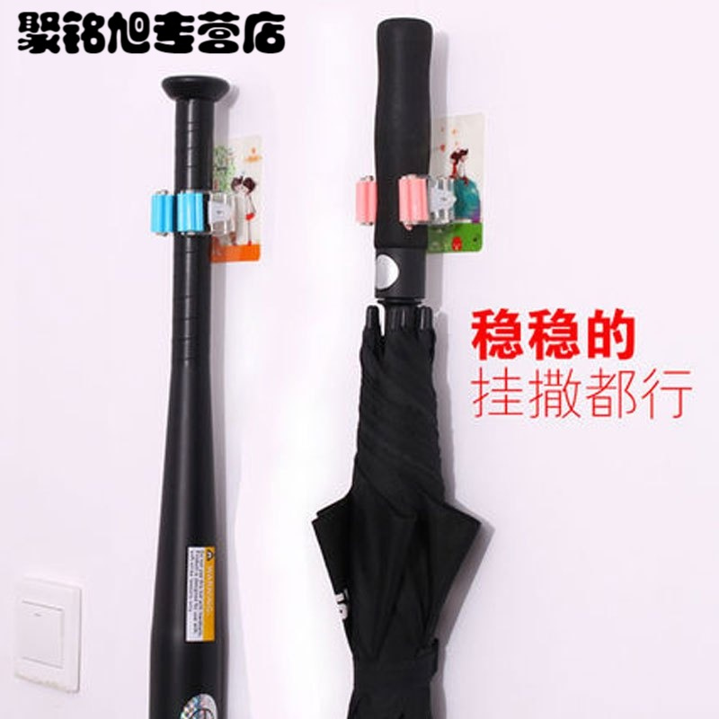 免打孔拖把架子卫生间拖把夹强力无痕吸盘扫把架挂钩卡座壁挂挂架装建材及五金家装主材厨卫五金挂件挂衣钩