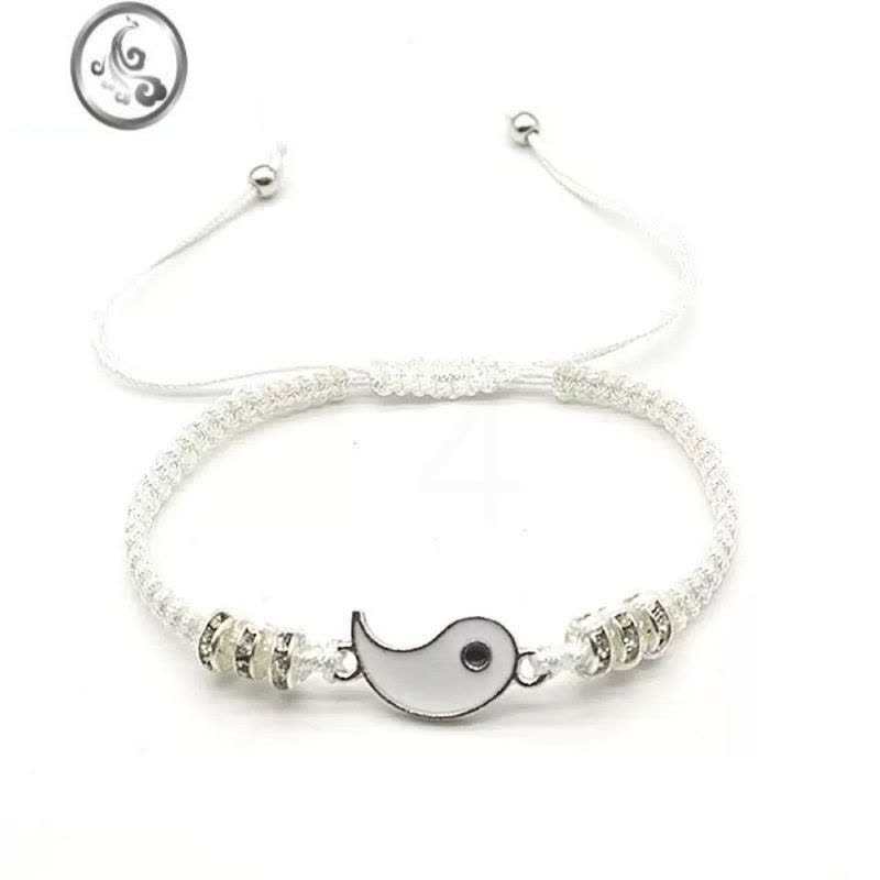 JiMi新款中国风复古手工太极阴阳龙手链一对男女学生情侣编织手环礼物图片