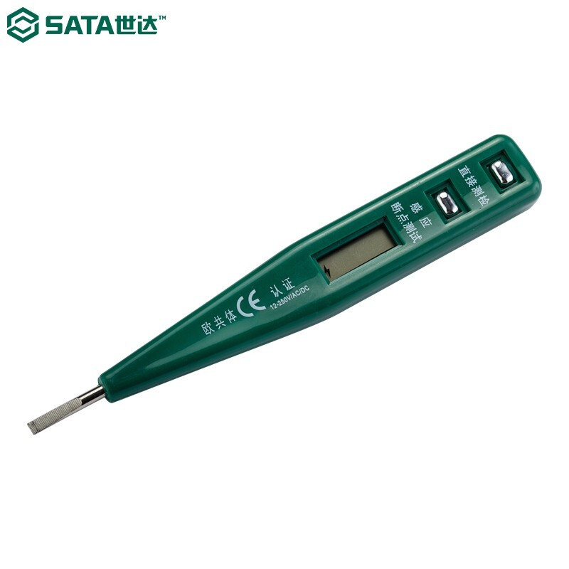 世达(SATA) 照明灯普通电笔高精度感应试电笔系列车用绝缘电工笔 62601 1把(3把起订)高清大图