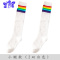 Ideamini长筒袜子女过膝高筒ins街头潮彩虹中筒日系学院风小腿袜jk及膝袜袜子